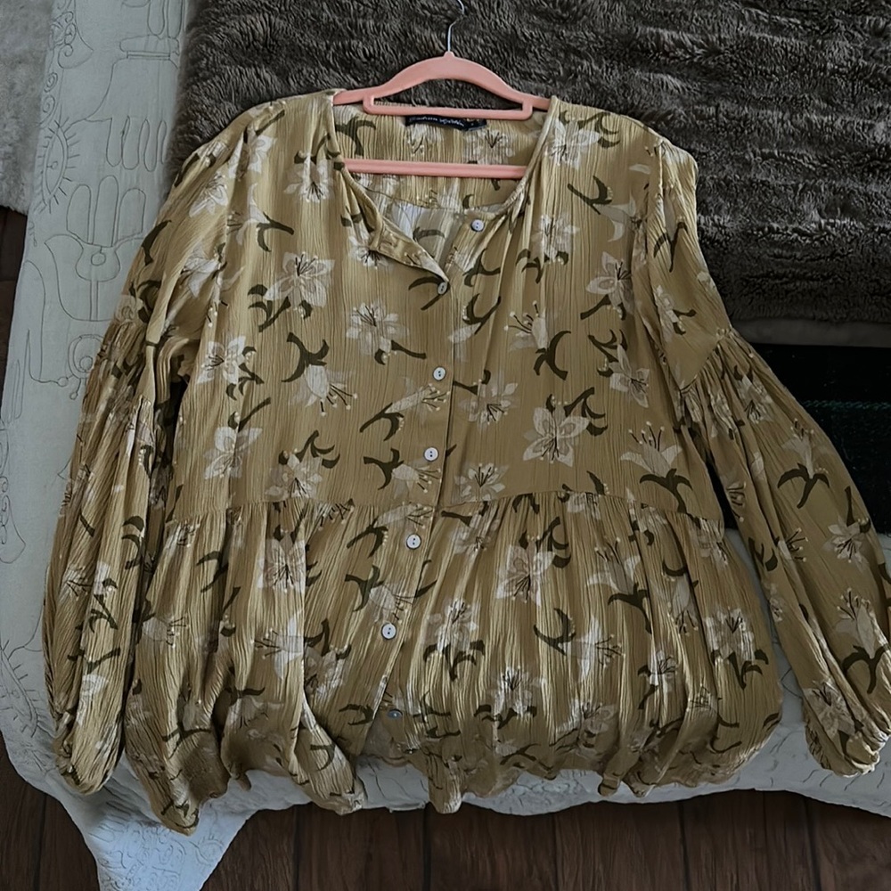 Gudrun Sjoden Yellow Floral Top/Tunic